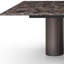 Table de salle à manger 108 po en marbre et acier inoxydable brun et noir-502715652