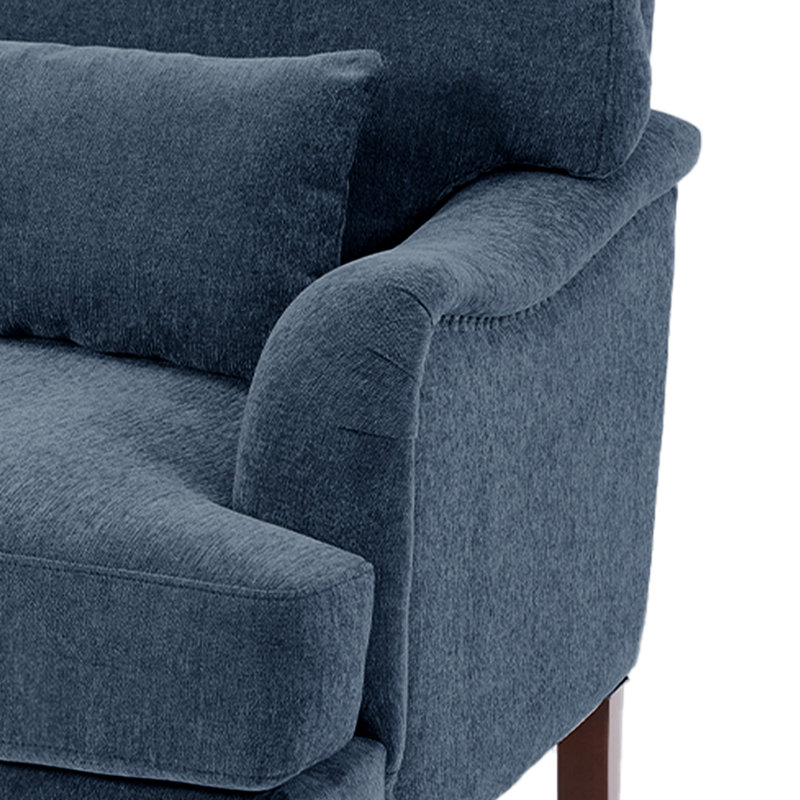 Fauteuil rembourré, Chenille bleue marine
