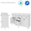 Meuble-lavabo double Barnhart 60 po entièrement assemblé avec comptoir en pierre reconstituée, dosseret inclus, lavabo en céramique, peinture à la main, tiroirs encastrés à fermeture amortie et charnières de porte à fermeture amortie.-1638225161