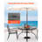 Outdoor Patio Dining Table Round Metal Steel Slat Garden Furniture for 4-855135416