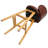 Upholstered Counter Stool with Solid Wood Frame