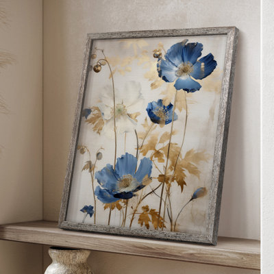 Reproduction encadrée FLORAL Series LV - bois massif