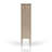 Casual Display Bookcase In Sand Colored Finish With Storage Feature Veneers Color 2 Shelves And Function