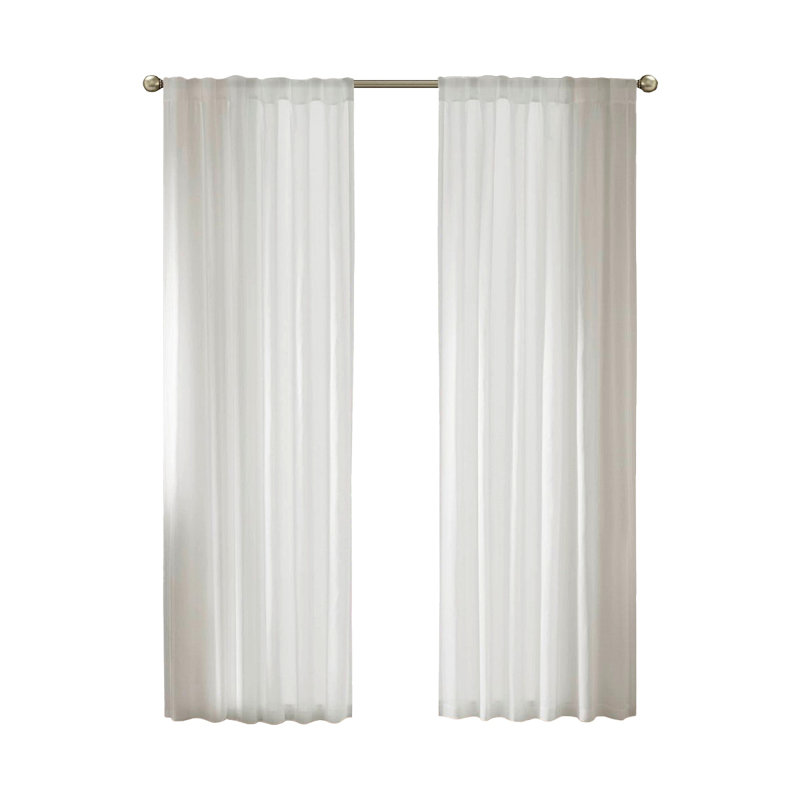 2 paires de rideaux d'intimité avec passe-tringle 52 po x 63 po, L 52 po x L 63 po