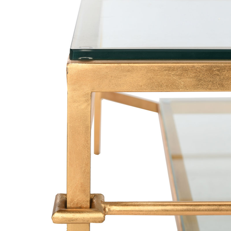 Vera Glass Coffee Table, Gold