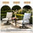 Nickita 3 Pieces Set Metal Outdoor Patio Furniture Swivel Chairs Set with Cushions-112236345