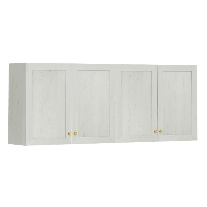 Armoire murale en bois Farmhouse, armoire de rangement avec portes et tablette réglable, Antique White