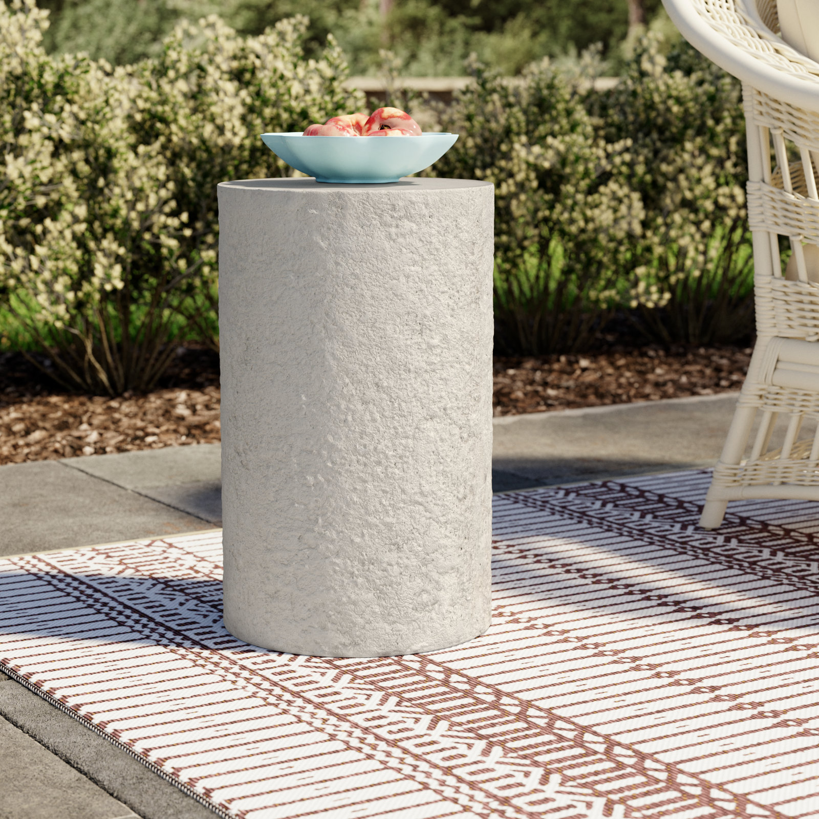 Hamish 13'' Stone Outdoor Side Table