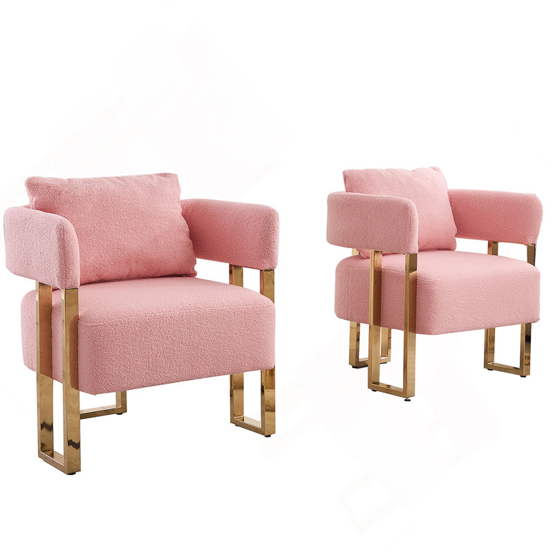 Chaise d'appoint moderne et confortable pour diverses pièces, rehaussant le style intérieur, Rose