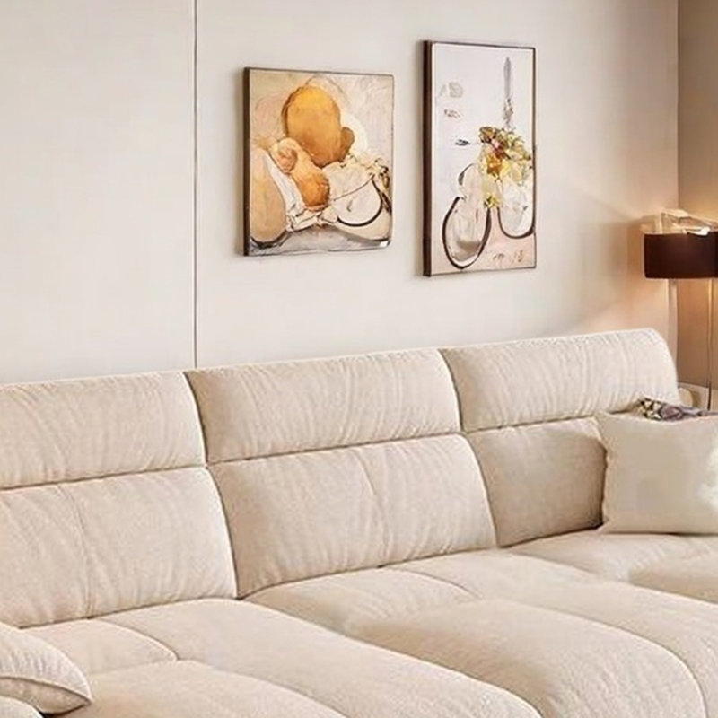 Modern Minimalistic Sofa, 40.55" H x 118.11" W x 43.3" D, 3