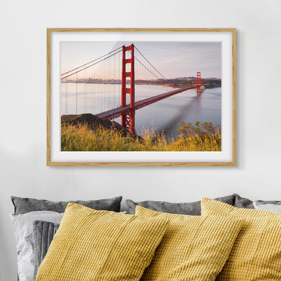 Gerahmtes Poster Golden Gate Bridge in San Francisco