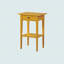 Table de chevet contemporaine jaune