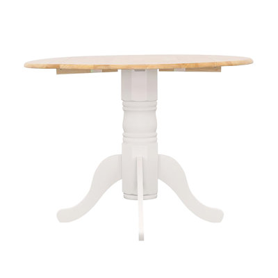 Table de salle à manger naturelle brun et blanc avec rallonge inclinable - Polyvalent et fonctionnel