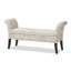 Linen Upholstered Storage Bench