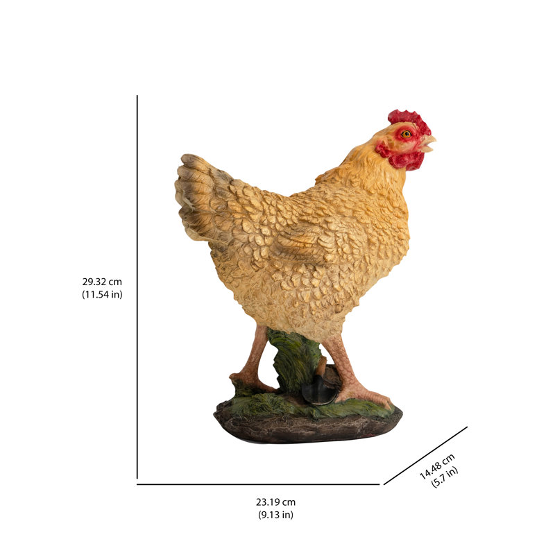 Statue de poule debout