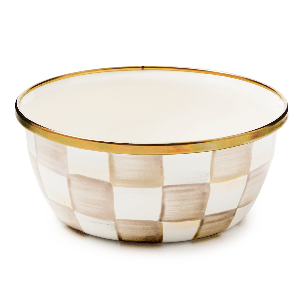 MacKenzie-Childs Mocha Check Pinch Bowl - Thumbnail 2