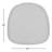Non-Slip Mid Century Modern Shell Chair Cushion, Extra Thick Filling-1271790674