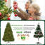Arbre de Noël artificiel pointu de luxe 4,5 pi avec 300 lumières UL claires, charnières en métal et base pliable facile à assembler, pour la maison, le bureau et les fêtes