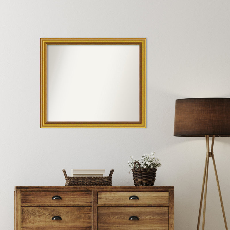 Townhouse Gold Non-Beveled Bathroom Wall Mirror, 28,75 po x 33,75 po