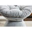Fauteuil d'appoint pivotant à 360 degrés - Chenille grise