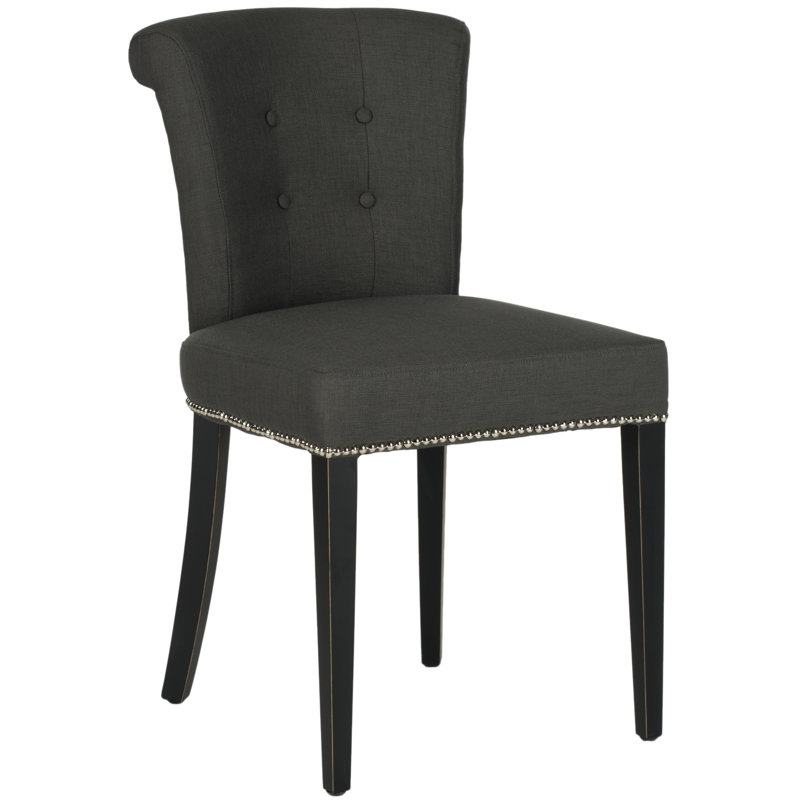 Ring 20.7'' H Tufted Upholstered Side Chair, Smokey Grey