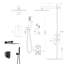 Pomme de douche double - Système de douche carré mural de 10 pouces avec valve brute-118534848