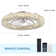 22" Hudman Dimmable Crystal Ceiling Fan with LED Lights