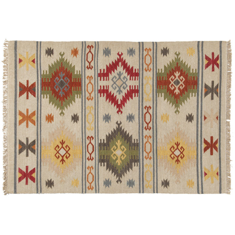 Shuler Ikat Hand Woven 23cm X 160cm Area Rug