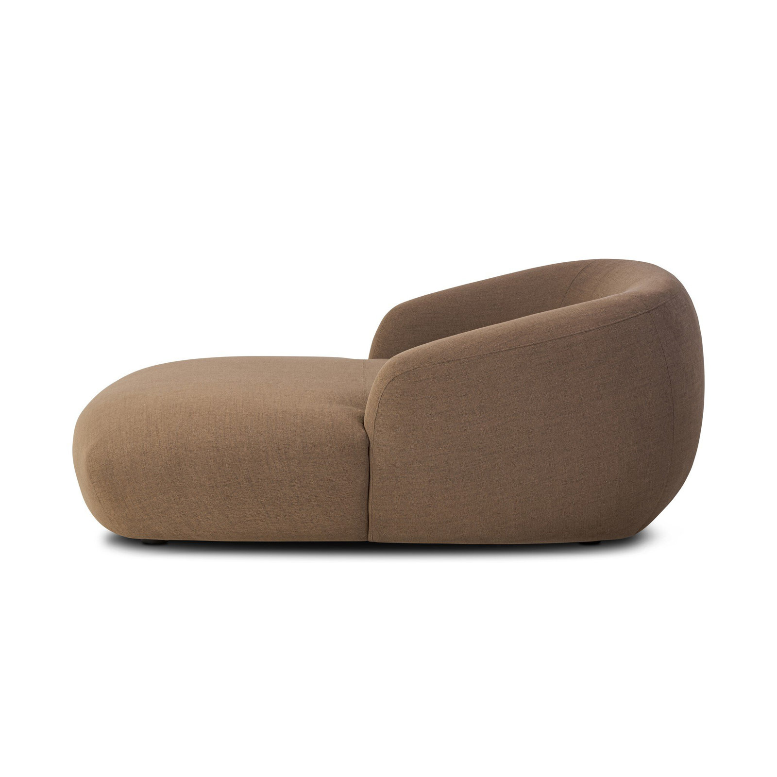 Upholstered Chaise Lounge, Crypton Nomad Mushroom 92% Polyester/8% Flax