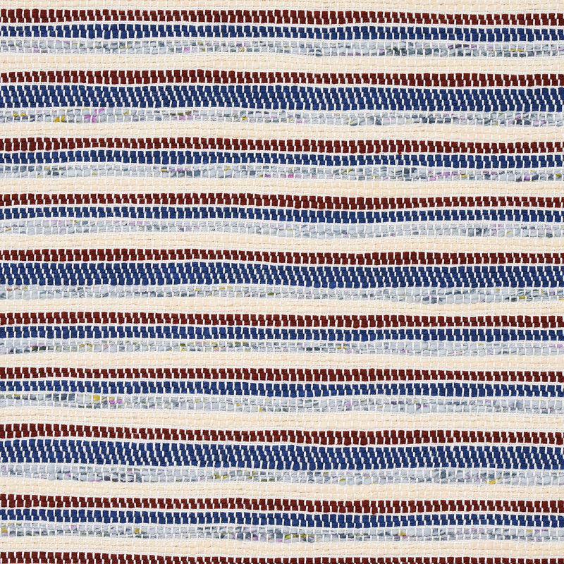 Rag Rug Hand Woven Stripe Fabric