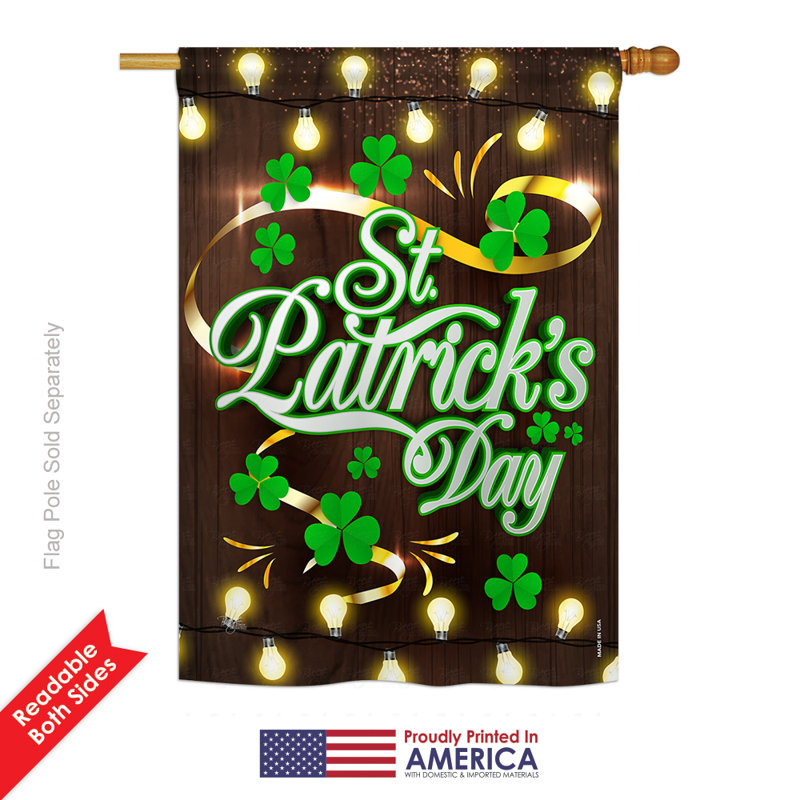 Double-Sided St. Patrick's Day Polyester House Flag