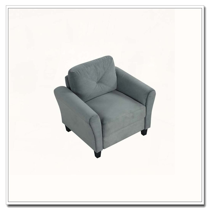 Fauteuil d'appoint en velours, Gris
