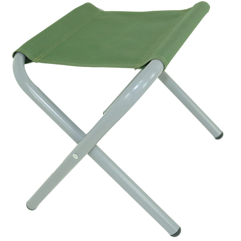 Ciro Heavy Duty Steel Folding Camp Stool, Green