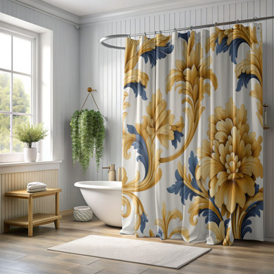 Baroque Flourish Art - 1 Piece Standard Shower Curtain
