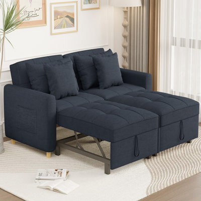 2 Seater Linen Sofa Bed
