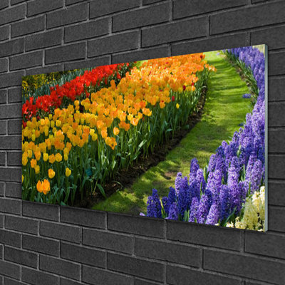 Flowers Floral - Unframed Photograph on Glass