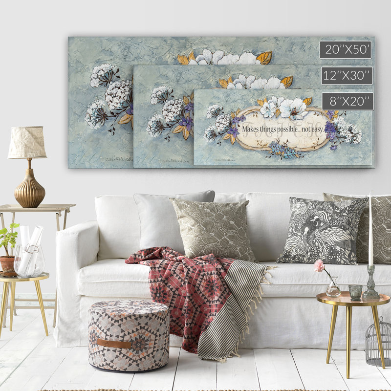 Impression sur toile tendue, H 20 po x l 50 po x P 1,5 po