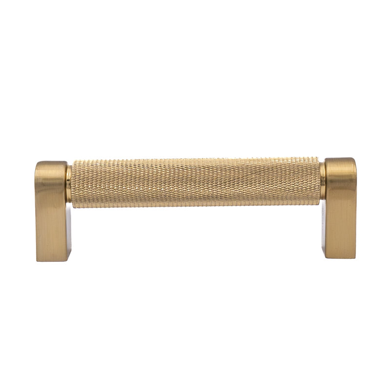 Poignée barre en laiton satiné 3-3 / 4 po Kent, Laiton satiné, 3.75"