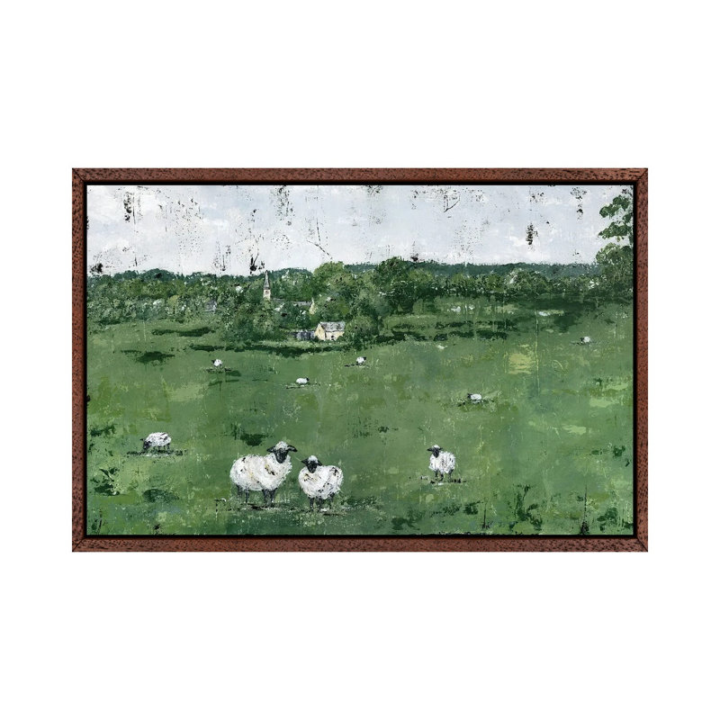 English Countryside by Ashley Bradley - Print on Canvas, Classic Brown Wood Framed, 66.04 cm H x 45.72 cm W
