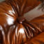 Orange Faux Leather Standard Sofa cushion Loveseat