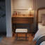 Coiffeuse Anita Oliver en bois massif avec miroir inversé et modes d'éclairage-437111542-464247391