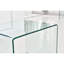 Table d'appoint transparente - Ajoute une touche de modernité à votre intérieur. Table de bout en verre courbé. Facile à nettoyer et à entretenir pour un look impeccable.
