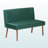Zephyr 2-Piece Dining Nook Banquette Set In Green Upholstery, 31.93''H X 69.62''W X 52.21''D-1534821472