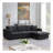 Modern Sectional Sofa, L-Shaped Couch Set With 2 Free Pillows, 4-Seat Couch Set With Convertible Ottoman, Comfy Couch-1967707231