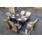 Moda 70 In. X 39 In. X 27 In. Rectangular Wicker Outdoor Gas Fire Pits Table With 6-Chairs1-1743247378