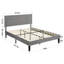 Ensemble de chambre avec lit plateforme 3 pièces Maybee-354669618-354669629