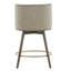 Tabouret de bar pivotant à 360° Araujo avec garniture cloutée et siège rembourré-2112671515