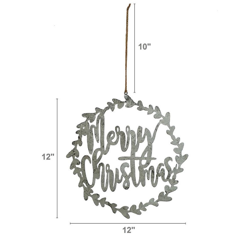 Merry Christmas Wreaths - Ensemble de 6 - Argent