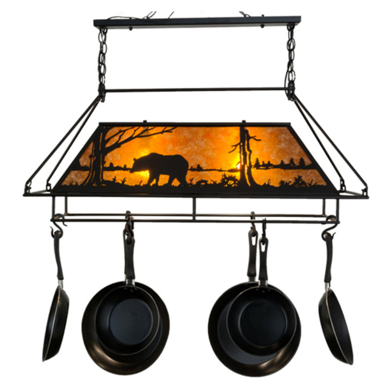 Steel Handcrafted Rectangle Chandelier Pot Rack