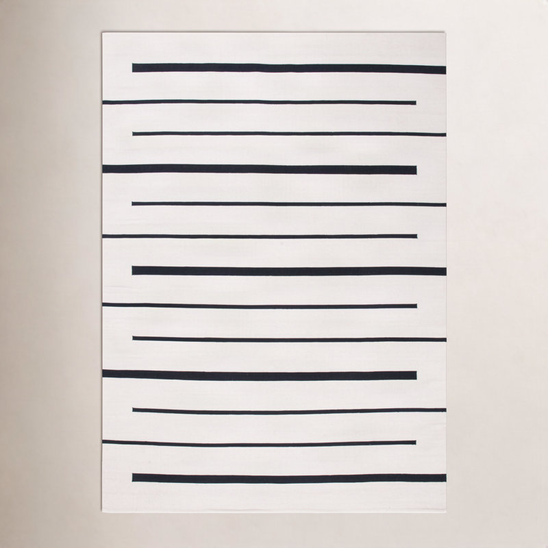 Mana Cotton Striped Indoor Rug, Rectangle 6' x 9'
